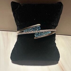 Silver and Blue Gemstone Bracelet